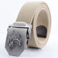 Men's Outdoor Sports Belt Canvas Adjustable Casual Buckle Belt Tiger