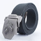 Men's Outdoor Sports Belt Canvas Adjustable Casual Buckle Belt Tiger