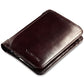 Men’s Top Layer Short Trifold Leather Wallet