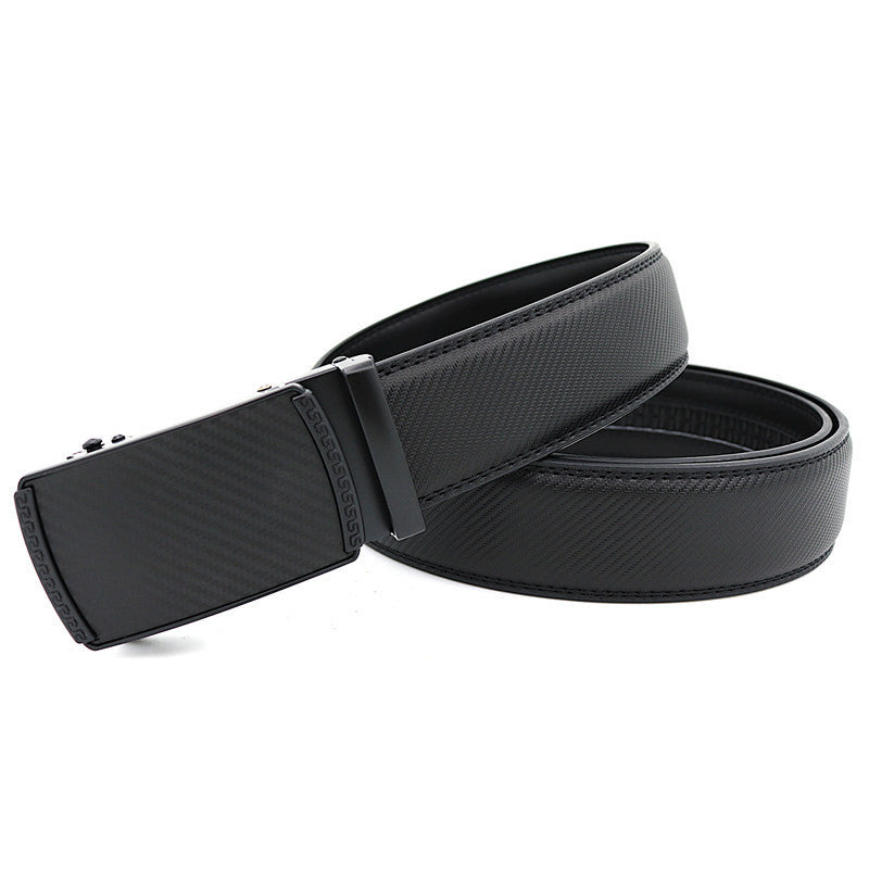 Business Cowskin Leather Belt Men Automatic Buckle - All-Day Fit