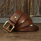 Handmade Retro Cowhide Leather Belt for Men