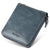 Men’s Short Leather Wallet – First Layer Cowhide, Zipper Design