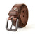 Natural Leather Belt with Matte Metal Buckle