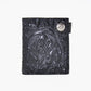 Retro Personality Men’s Wallet Demon – Skull Punk Rock Leather Chain Wallet, Anti-Theft Short Vertical Wallet