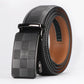 Men’s Statement Cow Leather Belt with Lattice Automatic Buckle