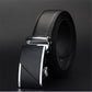 COWATHER Leather Automatic Buckle Statement Belt for Men