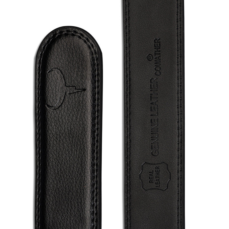 COWATHER Leather Automatic Buckle Statement Belt for Men