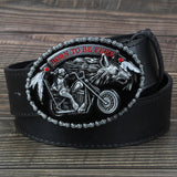 Unisex Metal Wolf Belt Buckle - Western Biker Style for Men & Women