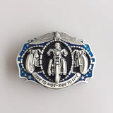 Live to Ride Ride to Live Men's Motorcycle Belt Buckle - Vintage Style Enamel
