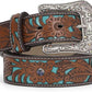 Women's Cowgirl Bling Belt – Turquoise & Rhinestone
