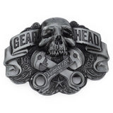 Western Skull Novelty Belt Buckle for Men & Women - Zinc Alloy Piston Design