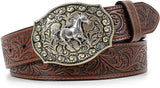 Western Cowboy Belt for Men – Retro Buckle Design