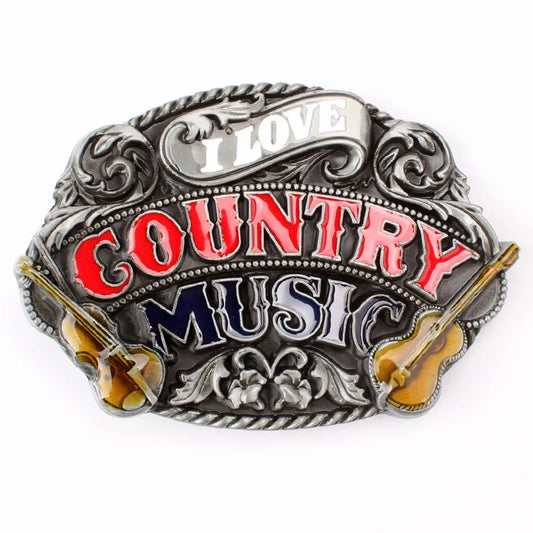 Men's Vintage Zinc Alloy Western Country Music Belt Buckle