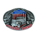 Men's American Trucker Eagle Western Zinc Alloy Belt Buckle