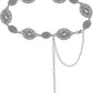 Women's Western Concho Chain Belt – Silver & Turquoise