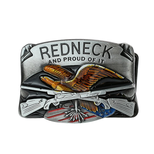 Men's Shotgun Eagle Belt Buckle - Durable Western & Redneck Style