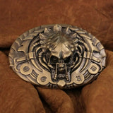 Men's 925 Sterling Silver AVP Predator Belt Buckle - Biker Punk Style