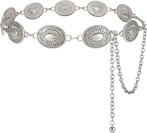 Women's Gold Chain Concho Belt – Boho Cowgirl