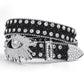 Sparkling Western Rhinestone Belt for Men & Women – Crystal Studded Cowboy Jeans