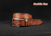 Personalized Tooled Western Leather Belt – Custom Made