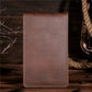 Men's Long Leather Wallet – Crazy Horse Cowhide Card Holder, Phone & Money Bag with 18 Card Slots