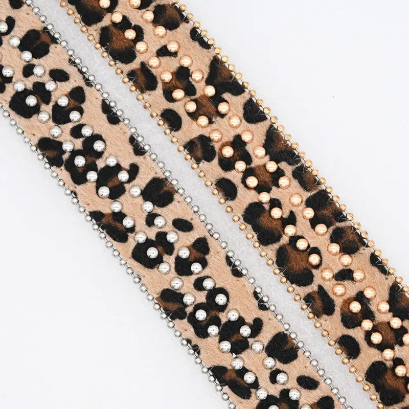 Western Leopard Print PU Leather Belt - Adjustable Statement Fit