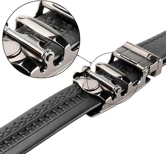 2-Piece Alloy Ratchet Belt Buckle Set for Men