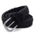 Men’s Suede Woven Canvas Golf Belt with Alloy Square Buckle