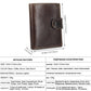 Men’s Short Vintage Leather Wallet | Genuine Leather Trifold with Classic Design