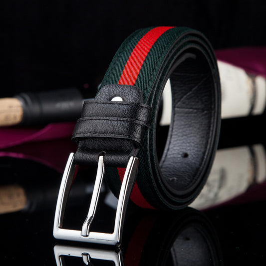 Casual Pin Buckle Imitation Leather Belt