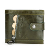 RFID Blocking Crazy Horse Leather Men’s Wallet with Vintage Style and Secure Compartments