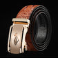 Men’s Statement Leather Belt with Automatic Buckle