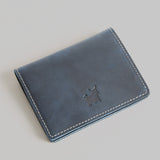 Men’s Genuine Cowhide Leather Card Holder Wallet – Mini Slim & Thin, No Zipper Closure