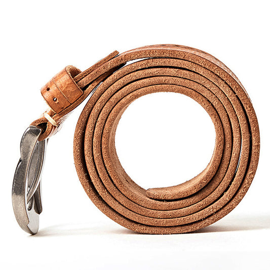 Cowhide Leather Casual Pin Buckle Belt