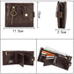 RFID Blocking Crazy Horse Leather Men’s Wallet with Vintage Style and Secure Compartments