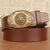 Western Men’s Ethnic Style Cowhide Belt with Faucet Buckle