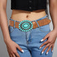 Women's Turquoise Embossed Western Belt – Detachable