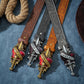 Antique Western Sword Heart Belt Buckle - Unisex Metal Gift