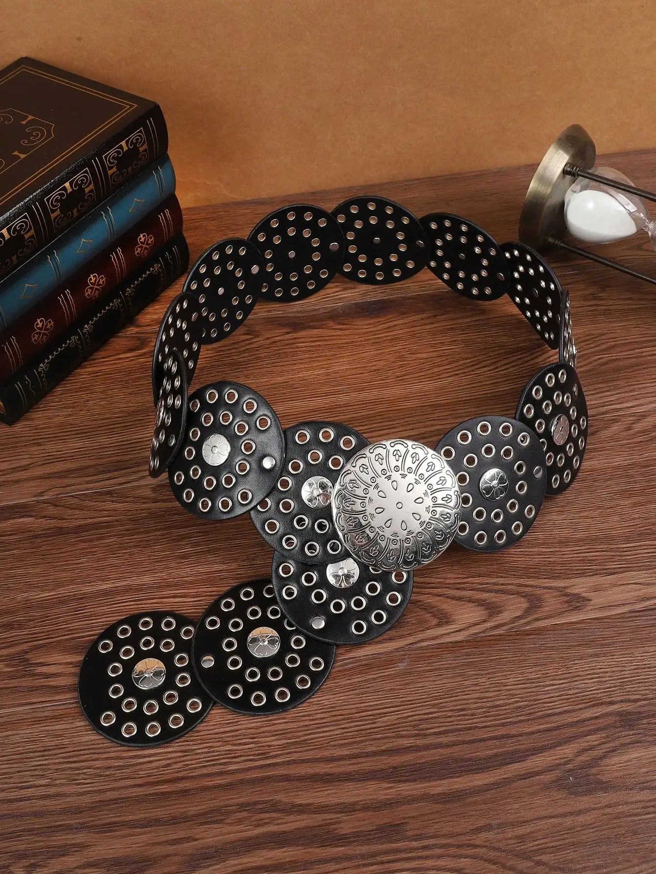 Women's Vintage Bohemian PU Leather Belt | Western Dot Pattern
