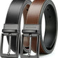 Trim-to-Fit Reversible Leather Belt for Men | BeltNBuckles