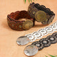 Boho Y2K Western Chic Belt - Wide Geometric PU Leather for Skirts & Pants