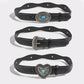 Unisex Studded Western Leather Waist Belt – Fashionable Punk Style & Unique Buckle
