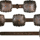 Women's Floral Embossed Leather Belt – Square Conchos