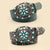 Western Cowgirl Engraved Leather Belt for Women Men – Gemstone Inlaid