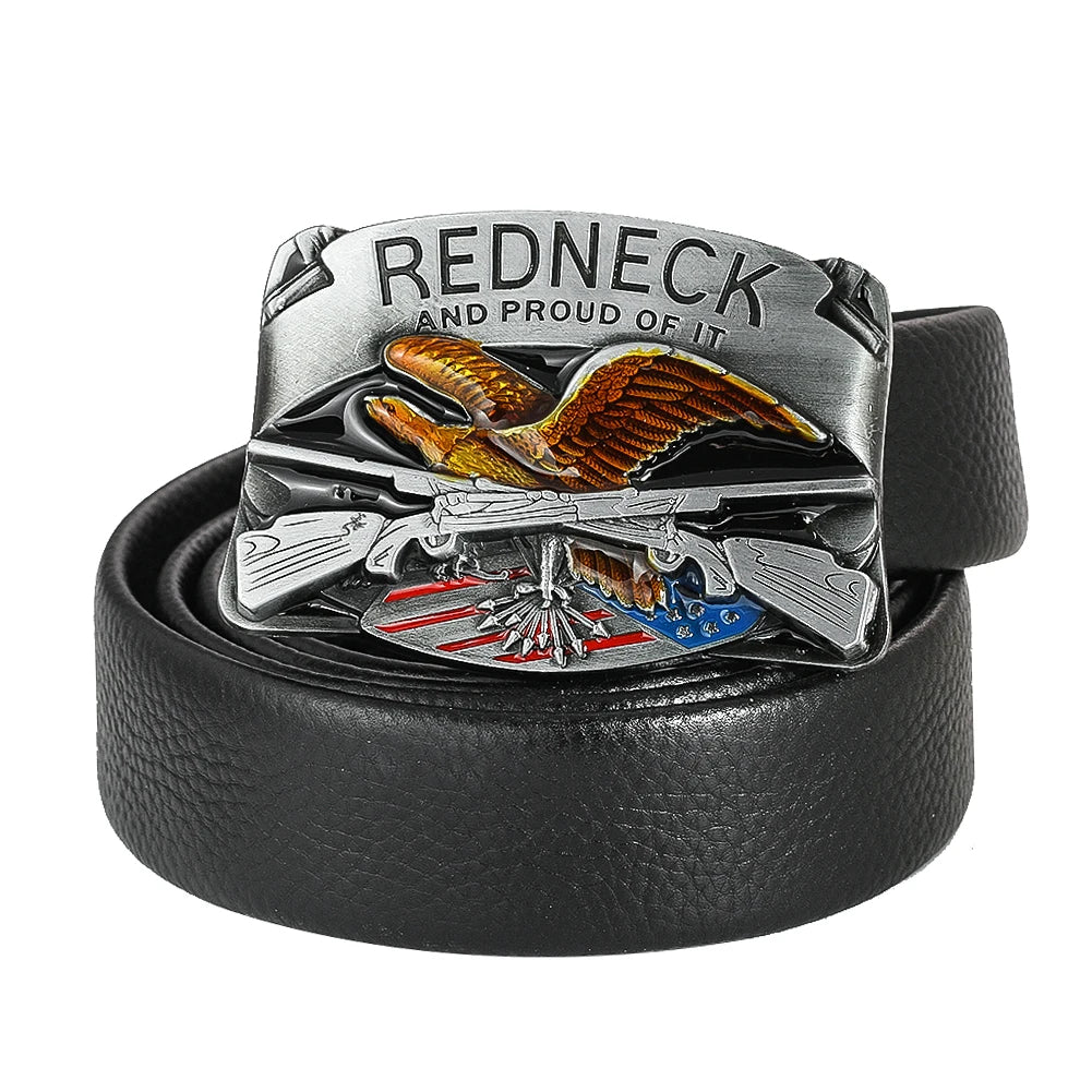 Men's Shotgun Eagle Belt Buckle - Durable Western & Redneck Style