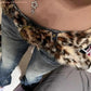 Women's Plush Animal Print Western Waist Belt - Adjustable Furry Leopard Cincher