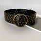 Women's Wide Vintage Studded PU Leather Belt – Y2K Western Style