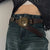 Western Cowgirl Belt for Women - Retro Y2K Spliced Round Buckle Jeans