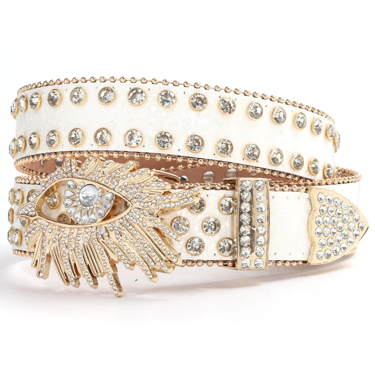 Sparkling Western Rhinestone Belt for Men & Women – Crystal Studded Cowboy Jeans