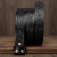 All-Black Embossed Western Leather Belt – Interchangeable